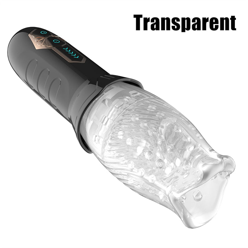 TORNADO-5 Rotating ＆10 Vibrating Transparent sleeve Oral Sex Cup